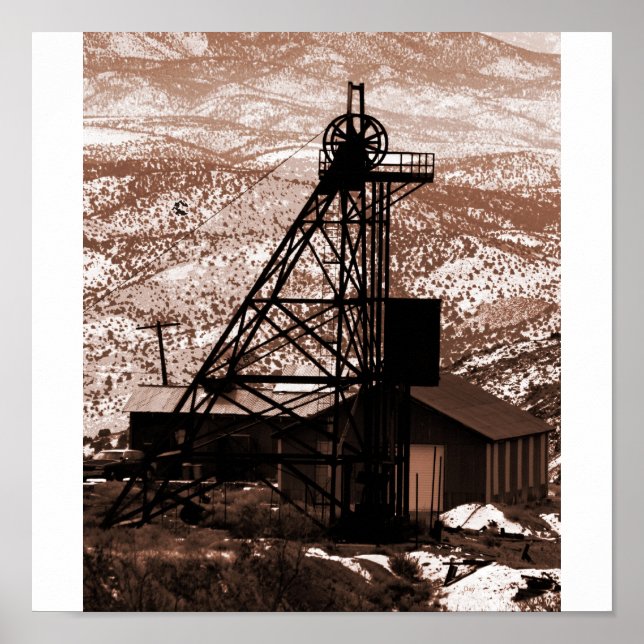 Gining Rig, Guld Backe, Nevada Poster (Framsidan)