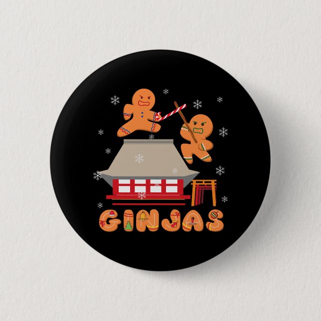 Ginja Ninja Ginjas Gingerbröd Ninjas julgri Knapp (Framsida)