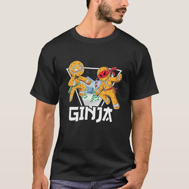 Ginja Ninja Ninjabread Man Gingerbröd Ninja Ugly T Shirt (Framsida)