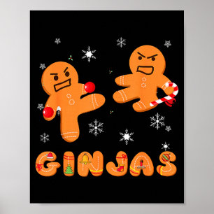 Ginjas Gingerbread Ninjas Roliga Fula Jul Poster