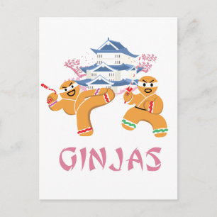 Ginjas Ninjas julNinja pepparkaka Helg Vykort