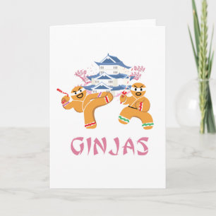 Ginjas Ninjas julNinja pepparkaka Helgkort