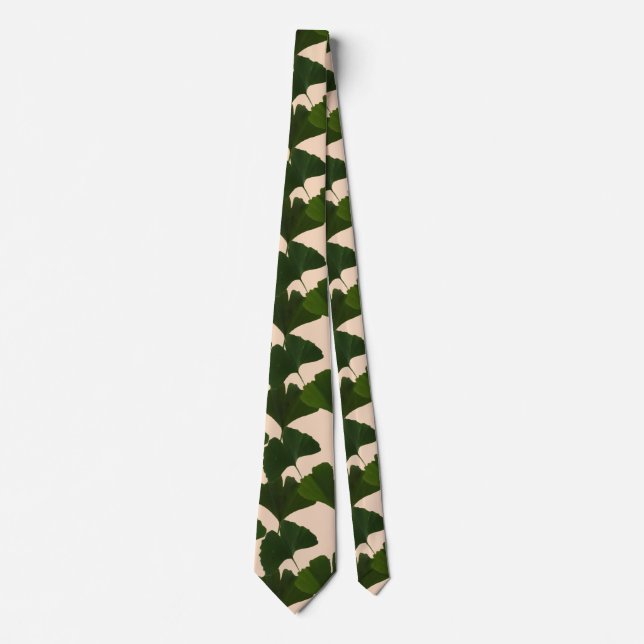Ginkgo Biloba Löv Abstrakt Neck Tie Slips (Framsida)