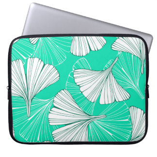 Ginkgo biloba löv, handdragen mönster laptop fodral