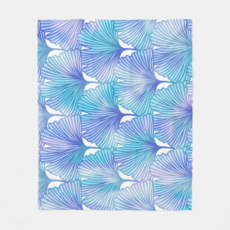 Ginkgo Biloba Löv Mönster hösten Fleecefilt