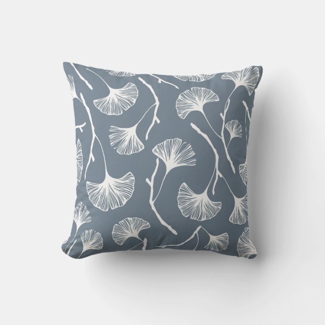 Ginkgo biloba löv, sömlös mönster kudde (Framsida)