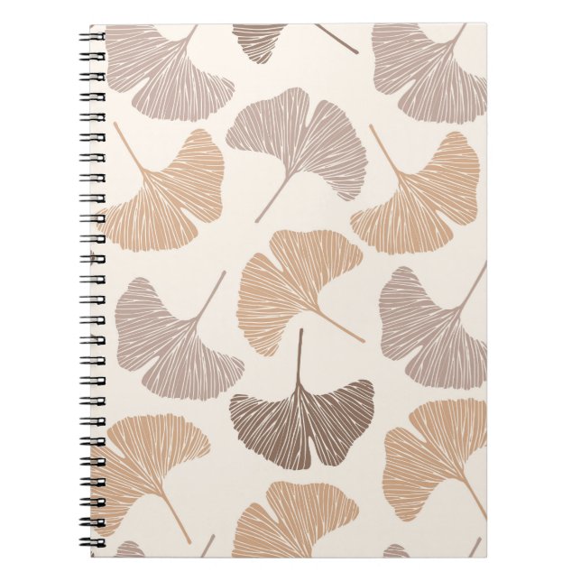 Ginkgo biloba: Torr, sömlös design. Anteckningsbok (Framsidan)