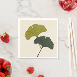 Ginkgo blad anpassningsbara bakgrundsfärger pappersservett