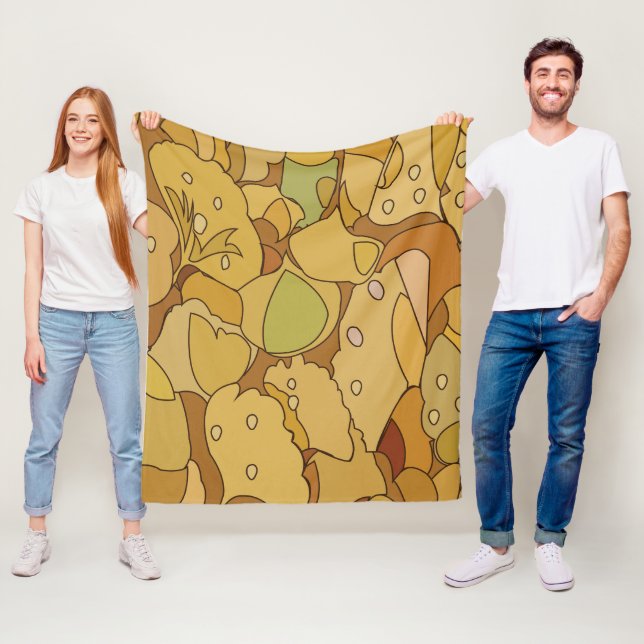 Ginkgo blad  fleecefilt (På plats)