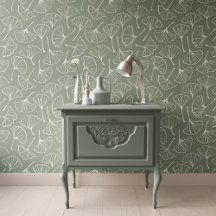 Ginkgo blad Japandi Neutral Botanisk Salvia Grön