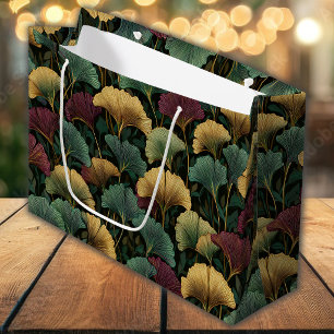 Ginkgo-bladsmönster Juveltoner Presentbag