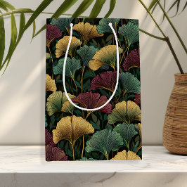 Ginkgo-bladsmönster Juveltoner Presentpåse