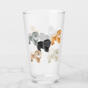 Ginkgo Chow 5 färg tumörglas Glaskopp