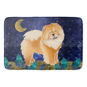 GINKGO CHOW Red Låda/Bath Mat i 3 storlekar Badrumsmatta