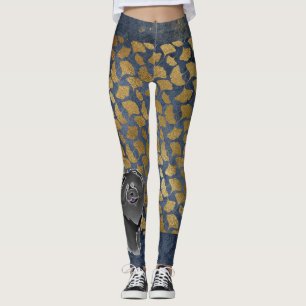 GINKGO den svart chowDAMASKER!!! Leggings