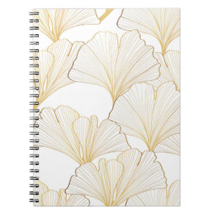 Ginkgo Guld: Luxurious Löv Arrangemang Anteckningsbok