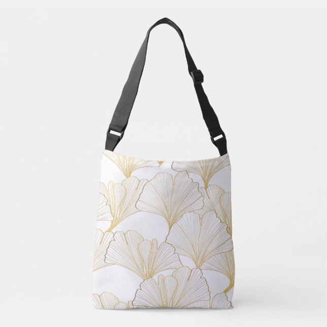 Ginkgo Guld: Luxurious Löv Arrangemang Axelväska (Framsida)