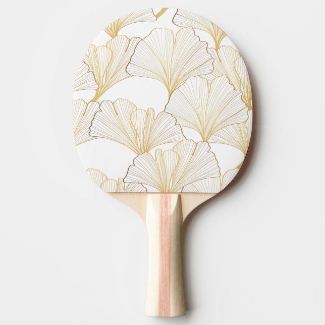 Ginkgo Guld: Luxurious Löv Arrangemang Pingisracket (Framsidan)