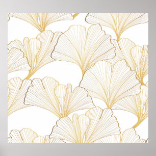 Ginkgo Guld: Luxurious Löv Arrangemang Poster