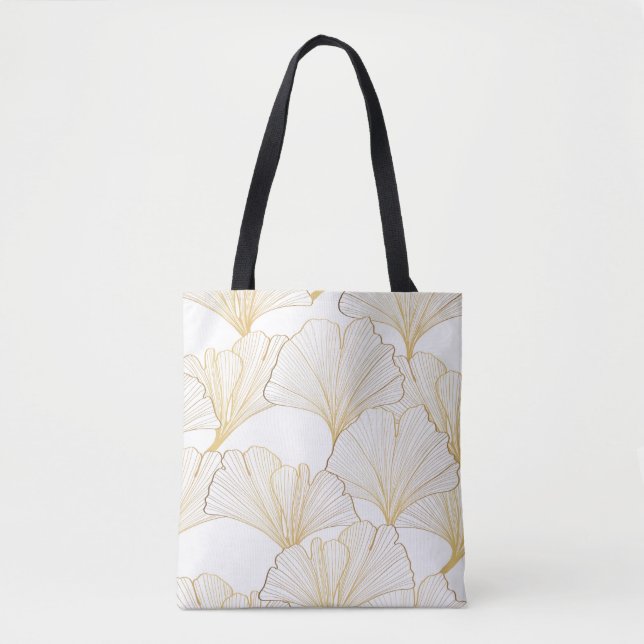 Ginkgo Guld: Luxurious Löv Arrangemang Tygkasse (Framsida)