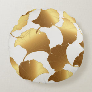 Ginkgo Guld: Vintage av lyxen. Rund Kudde