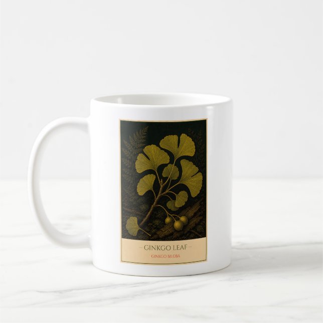 Ginkgo Leaf – Vintage Botanical Mug Kaffemugg (Vänster)