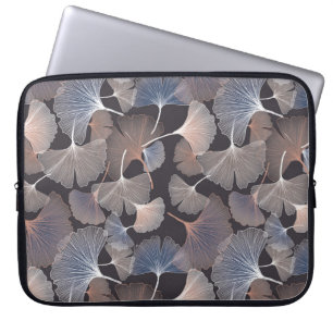 Ginkgo löv: elegant Naturligt mönster. Laptop Fodral