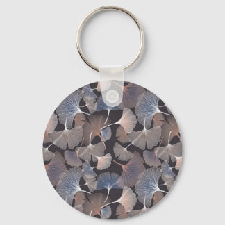 Ginkgo löv: elegant Naturligt mönster. Nyckelring
