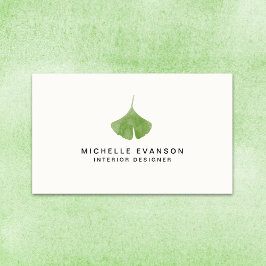 Ginkgo Löv enkel naturminimalist Visitkort