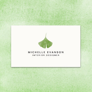Ginkgo Löv enkel naturminimalist Visitkort