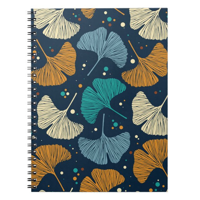 Ginkgo Löv inspirerad Anteckningsbok (Framsidan)