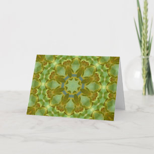 Ginkgo Löv Kaleidoscope Mandala Kort
