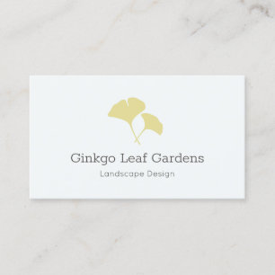 Ginkgo Löv landskapning Modern Visitkort