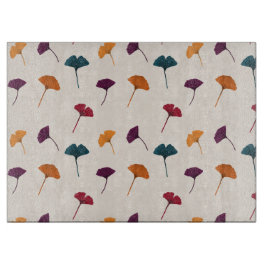 Ginkgo Löv Mönster Watercolor Fall Autumn Färg