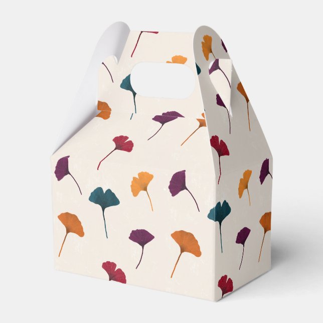 Ginkgo Löv Mönster Watercolor Fall Autumn Färg Presentaskar (Framsidan Sidan)