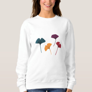 Ginkgo Löv Mönster Watercolor Fall Autumn Färg T Shirt
