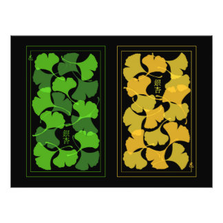 Ginkgo Löv print - väggkonst Fototryck