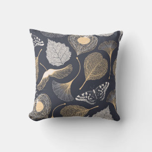 Ginkgo Löv: Sömlös Blommigt Elegance. Kudde