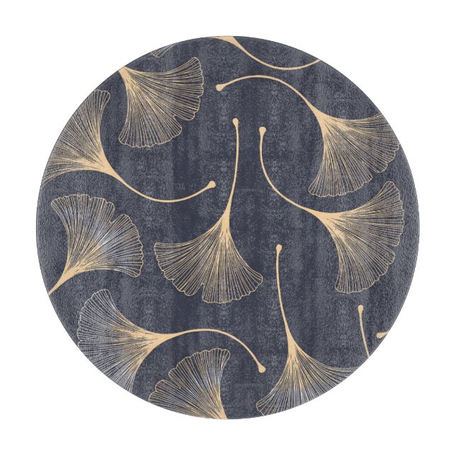 Ginkgo Löv Sömlöst Blommönster (Framsidan)