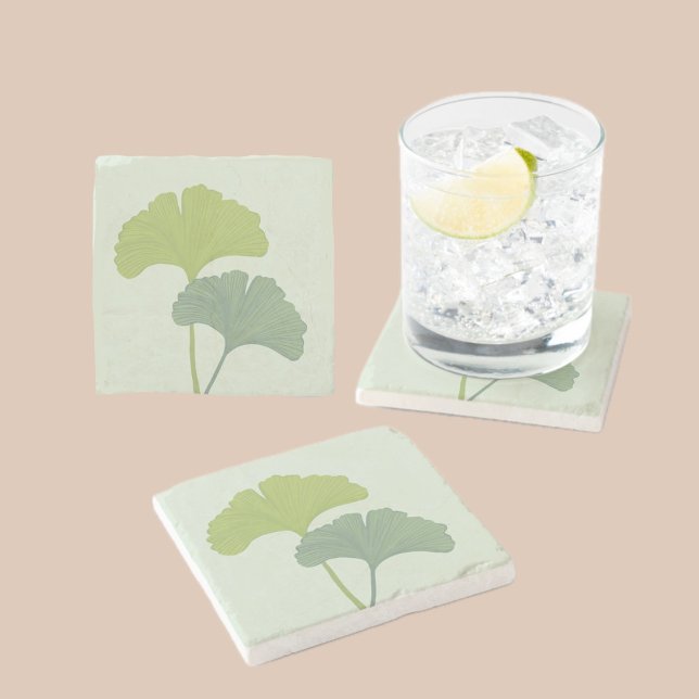 Ginkgo Lövs Anpassade Background Färg Stenunderlägg (Skapare uppladdad)