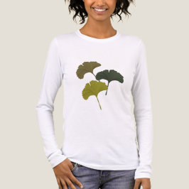 Ginkgo Lövs Anpassade Background Färg T Shirt