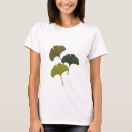 Ginkgo Lövs Anpassade Background Färg T Shirt