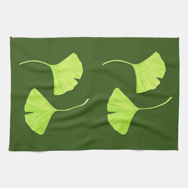 Ginkgo Lövs Art Kitchen Towel Kökshandduk (Horisontell)