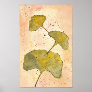 Ginkgo Lövs Poster