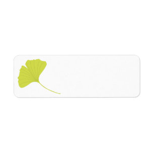 Ginkgo Return-adressetikett Returadress Etikett