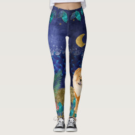 GINKGO röd chow celestial ocebalgs Leggings