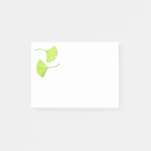 Ginkgoen lämnar botanisk konst post-it block