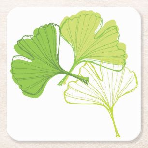 Ginkgolöv Underlägg Papper Kvadrat