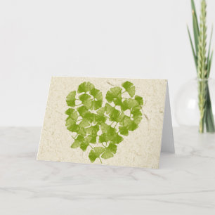 Ginkgolövhjärta Kort
