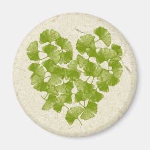 Ginkgolövhjärta Magnet